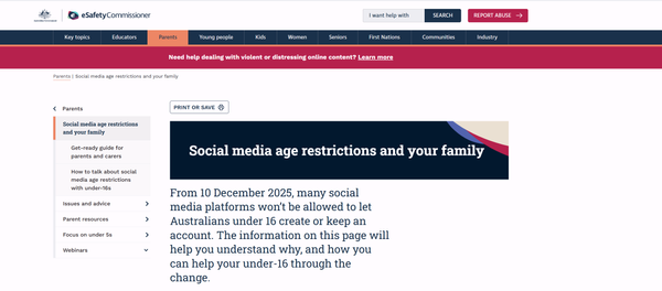 From our Principal:Forthcoming social media bans for under 16 & advice for parents of younger adolescents  Banner Photo