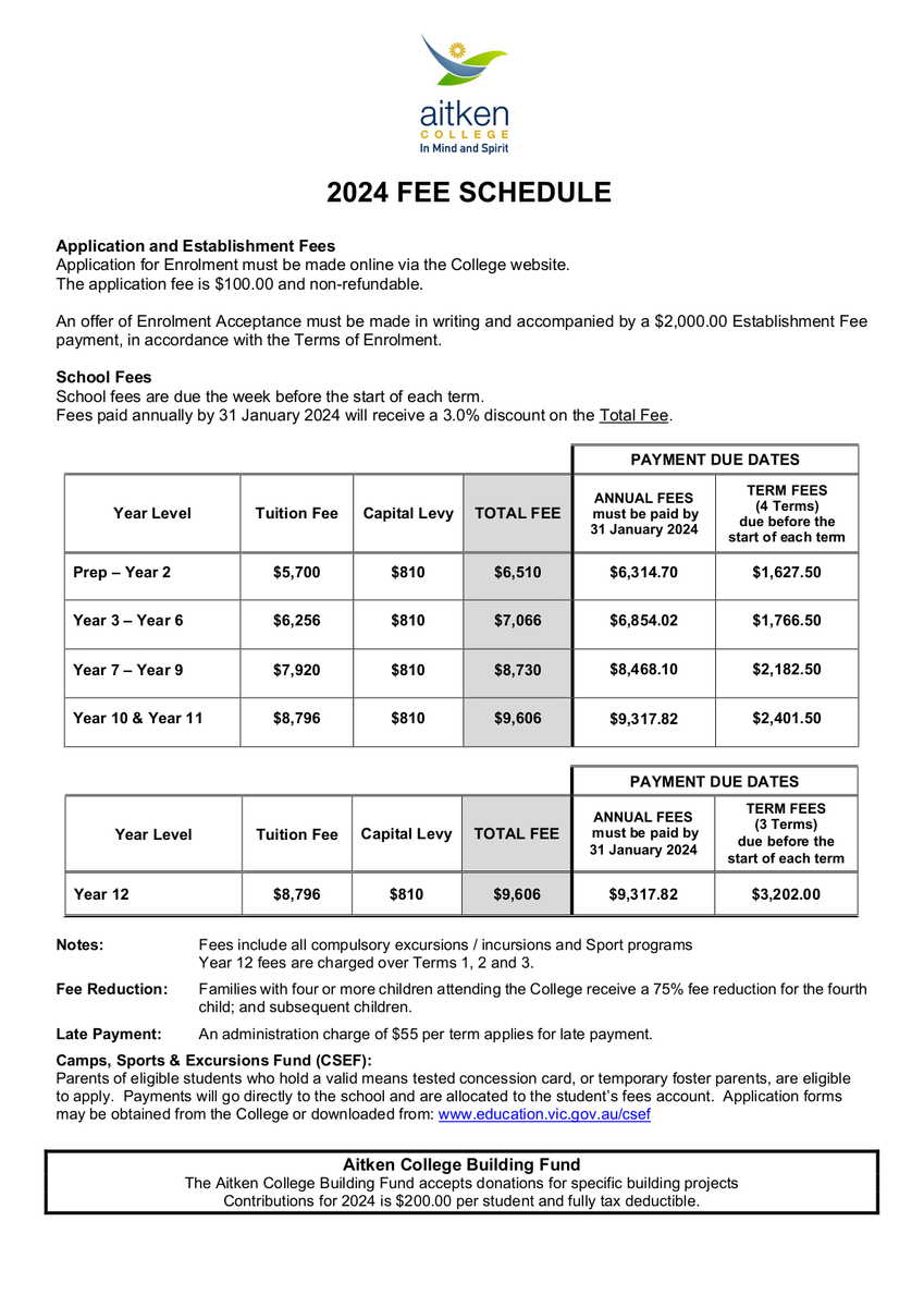 Secondary Parent Handbook 2024