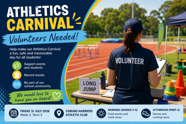 Athletics Carnival – Parent Volunteers Needed! Banner Photo